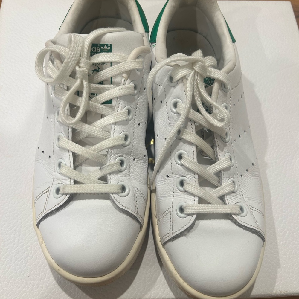 adidas Stan Smith Low White Green Youth 4 / Women 6